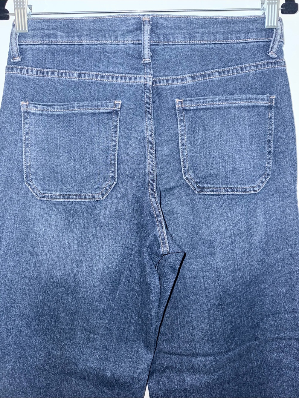 Time And Tru Dark Wash High Rise Wide Leg Cropped Jeans - Picture 6 of 10